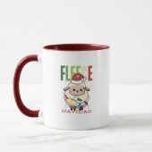 Sheep Cute Fleece Navidad Christmas Pun Mug (Gauche)