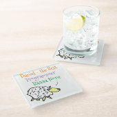 Sheep Design for a Programmer Glass Onderzetter Glazen Onderzetter (Schuin)