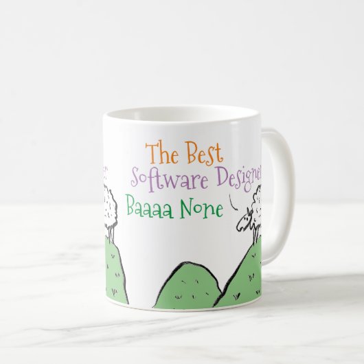 Sheep Design for a Software Designer Coffee Mok (Voorkant rechts)