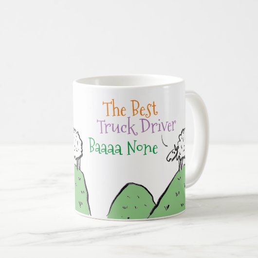 Sheep Design for a Truck Driver Coffee Mok (Voorkant rechts)