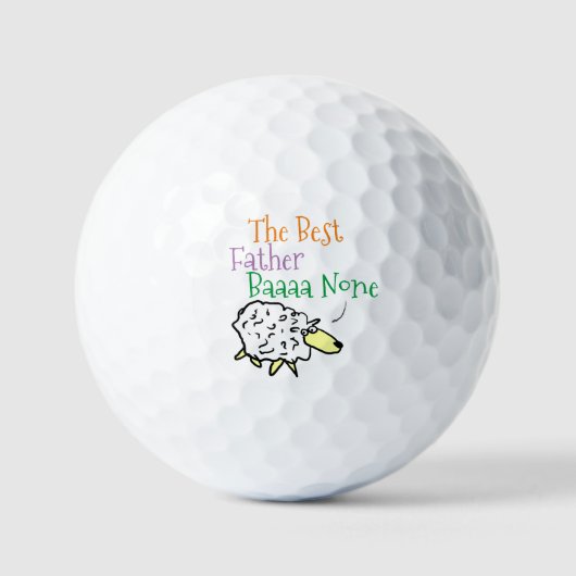 Sheep Design for the Best Father Golf Balls Golfballen (Voorkant)