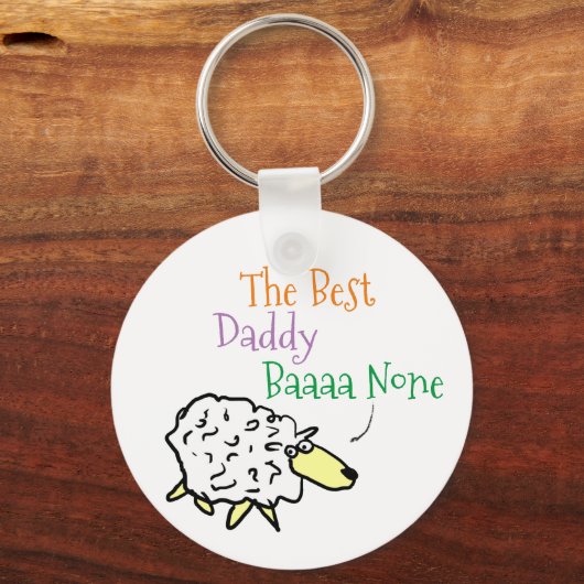Sheep Design for the Best Papa Sleutelhanger (Voorkant)