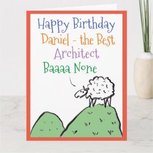 Sheep Design Happy Birthday to an Architect Kaart