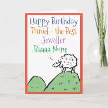 Sheep Design Happy Birthday voor een juwelier