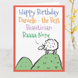 Sheep Design Happy Birthday voor een schoonheidssp Kaart