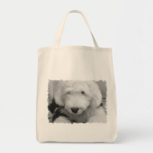 Sheep Dog Photo Grocery Canvas tas
