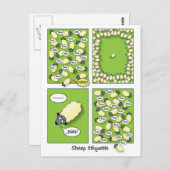 Sheep Etiquette Briefkaart (Voorkant / Achterkant)