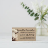 Sheep Face Breien Wool Arts Visitekaartje (Staand voorkant)