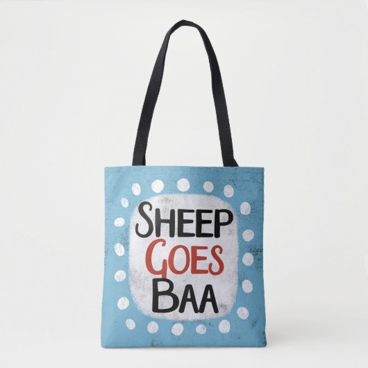 Sheep Goes Baa Canvas tas (Voorkant)