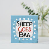 Sheep Goes Baa Carte de voeux (Debout devant)