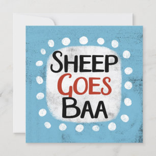 Sheep Goes Baa Carte de voeux