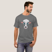 Sheep Halloween Costume Sheep Face Lazy Halloween T-shirt (Voorkant volledig)