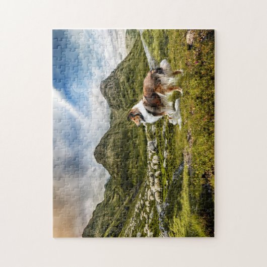 Sheep Herding Mahogany Sable Rough Collie - Legpuzzel (Verticaal)