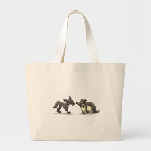 "Sheep in Wolf's Clothing" Bag Grote Tote Bag (Voorkant)