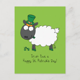 Sheep Irish Funny St. Patrick's Day Briefkaart