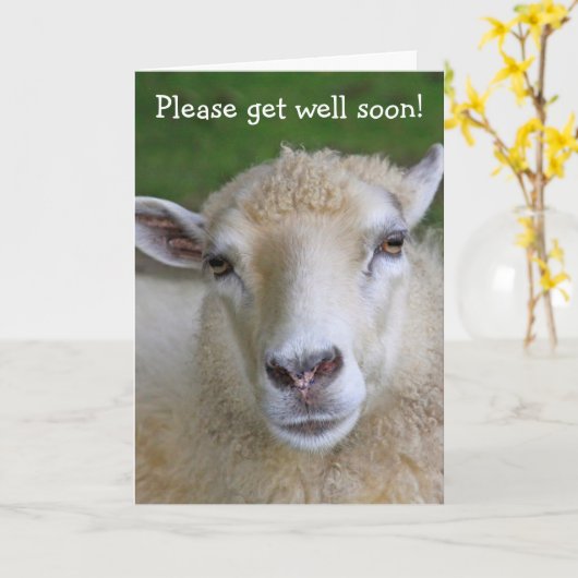 Sheep Joke Pun krijgt goede Kaart (Gele Bloem)