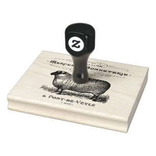  Sheep Mercantile Animal Script Rubberstempel