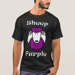 Sheep Paarse Funny Animal Rock Muziek T-shirt
