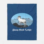 Sheep Peak Lodge Fleece Deken (Voorkant)