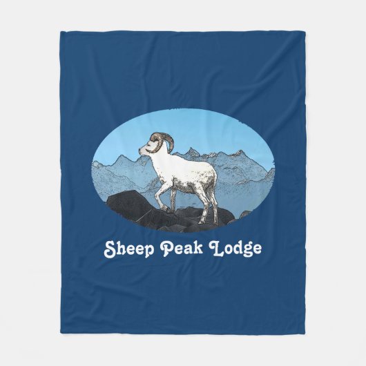 Sheep Peak Lodge Fleece Deken (Voorkant)