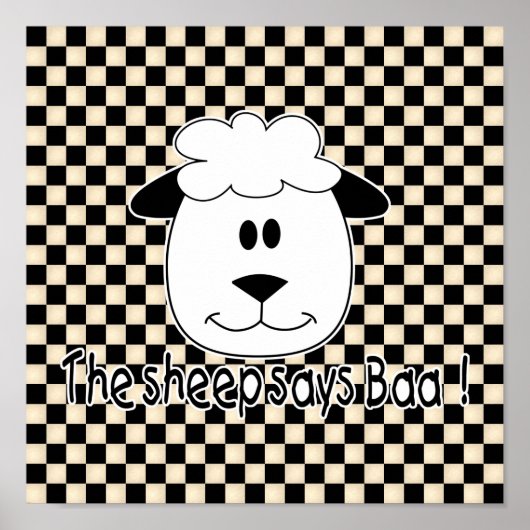 Sheep Says Baa Poster (Voorkant)