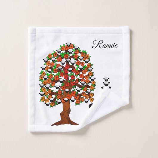 Sheep Tree Handen Badkamer Handdoek Sets (Wasdoekje)