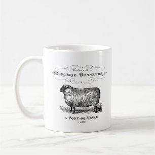 -Sheep Typography Farmhouse Rustic Koffiemok