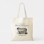 -Sheep Typography Farmhouse Tote Bag (Achterkant)