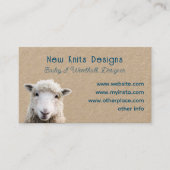 Sheep Wool Arts Fibre Designer Cartes de visite (Devant)