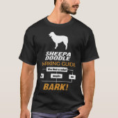 Sheepadoodle Barking Guide Pet Lovers Gift T-shirt (Voorkant)