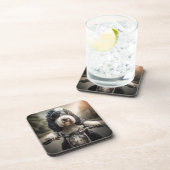 Sheepadoodle Biker Onderzetters (Rechterzijde)