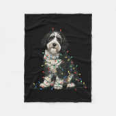 Sheepadoodle Christmas I'm Fine Everything Is Fine Fleece Deken (Voorkant)