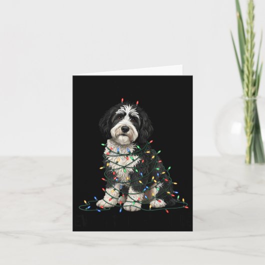Sheepadoodle Christmas I'm Fine Everything Is Fine Kaart (Voorkant)