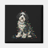 Sheepadoodle Christmas I'm Fine Everything Is Fine Magneet (Voorkant)