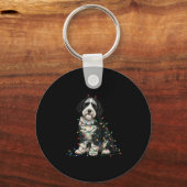 Sheepadoodle Christmas I'm Fine Everything Is Fine Sleutelhanger (Voorkant)