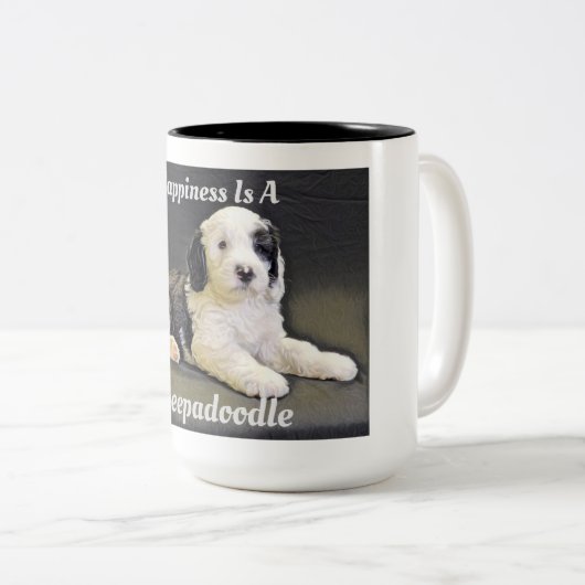 Sheepadoodle Coffee Mok (Voorkant rechts)