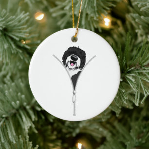 Sheepadoodle Hond Rits Grappige Puppy Hond Eigenaa Keramisch Ornament