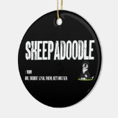 Sheepadoodle Honden Definitie, Doodle Hond Zelfsta Keramisch Ornament (Links)