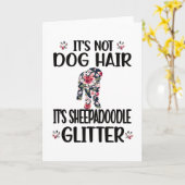 Sheepadoodle Lover Dog Mam Pap Sheepadoodle Eigena Kaart (Gele Bloem)