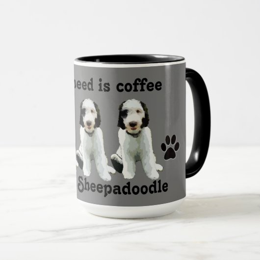 Sheepadoodle Mok (Voorkant rechts)
