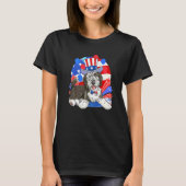 Sheepadoodle Patriottische Oom Sam 4 juli Amerikaa T-shirt (Voorkant)
