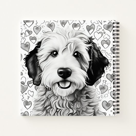 Sheepadoodle Puppy Notitieboek (Achterkant)