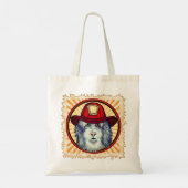 Sheepdog Brandweerman boodschappentas Tote Bag (Achterkant)
