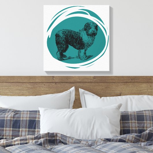 Sheepdog Canvas Afdruk (Insitu (Slaapkamer))