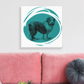 Sheepdog Canvas Afdruk (Insitu (Woonkamer))