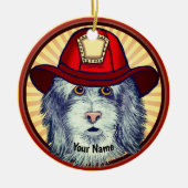 Sheepdog Firefighter ornament (Voorkant)