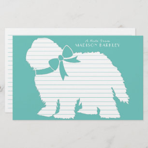 Sheepdog Puppy Old English Sheep Dog Briefpapier