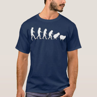 Sheeple Evolutie van mens tot schaap wordt schapen T-shirt