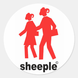 Sheeple Ronde Sticker