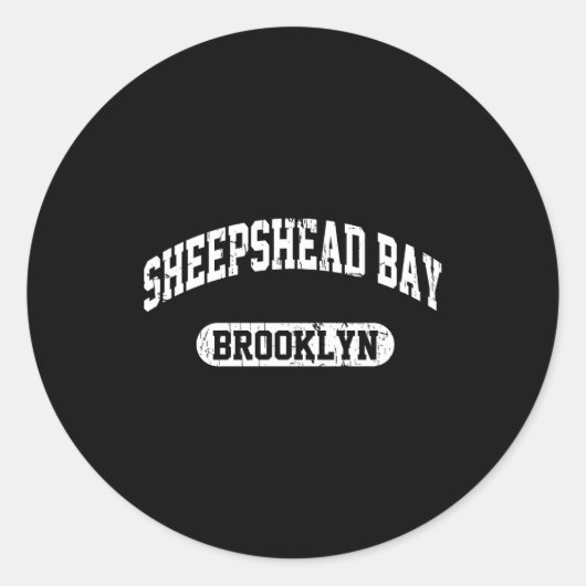 Sheepshead Bay Brooklyn  Ronde Sticker (Voorkant)